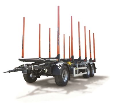 3-Axle Trailer with a Floor, Sliding Stakes